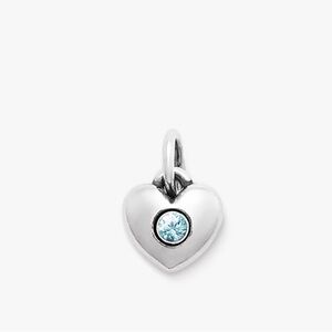 New James Avery Keepsake heart charm blue December birth stone. New never worn!